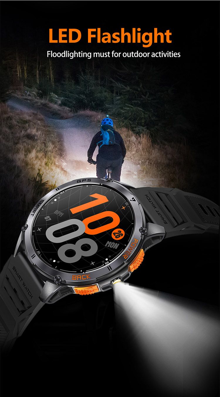 K67A Smart Watch, K67A Smartwatches, K67A Watch with Flashlight, K67A Watch with Light, K67A Waterproof Watch, GPS Smart Watch, Smartwatch with Light, Smart Watch with Light, Watch with LED Light, AMOLED Smart Watch, Smart Watch with LED Flashlight